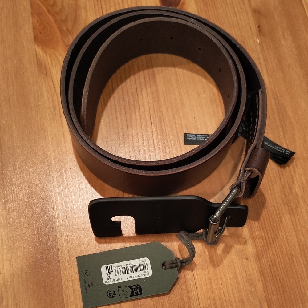 All Saints Dark Brown Leather Belt